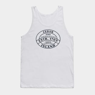 Cedar Island, NC Summer Vacation Badge Tank Top